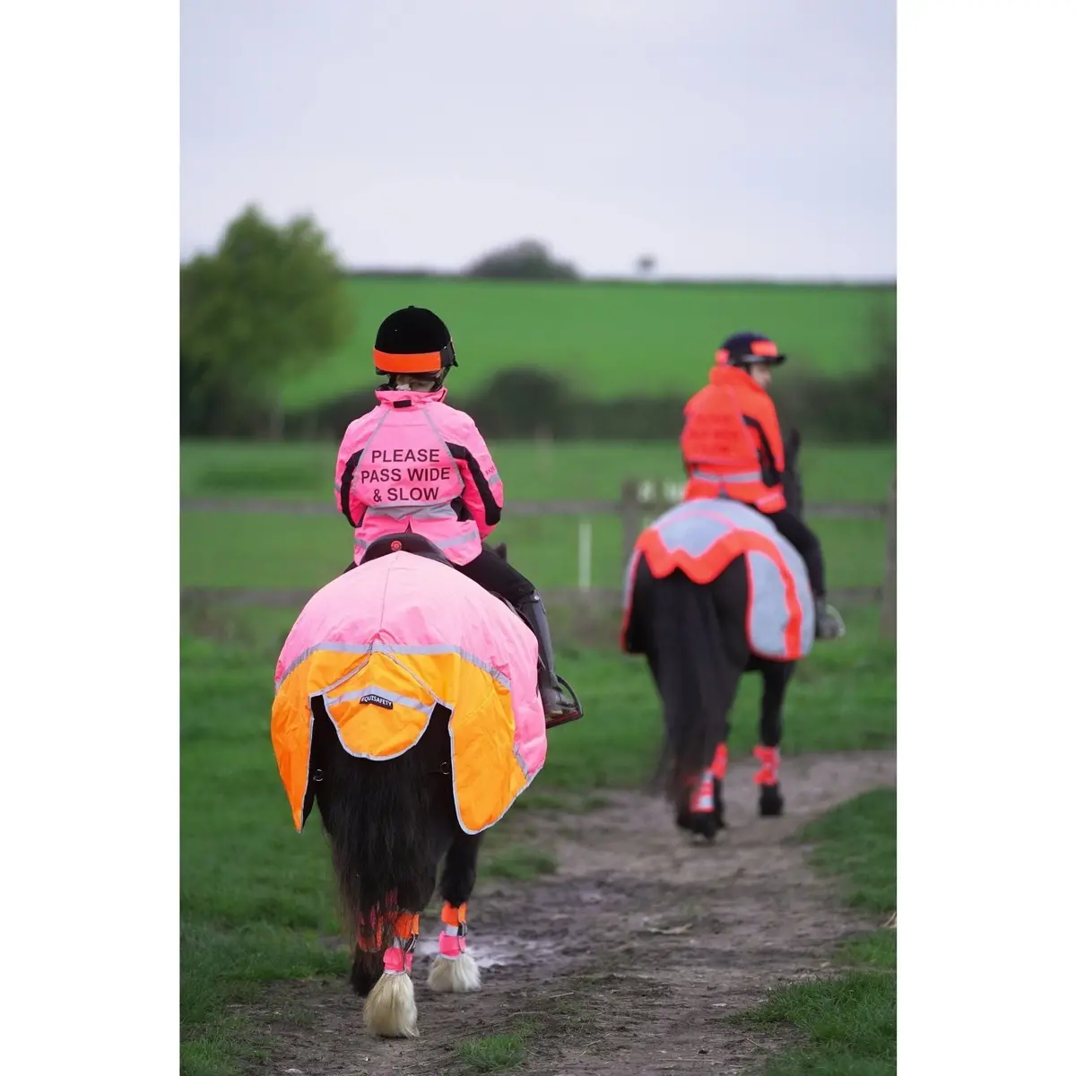 Equisafety Multi Coloured Waterproof Hi Viz Horse Sheet - Yellow / Orange 3