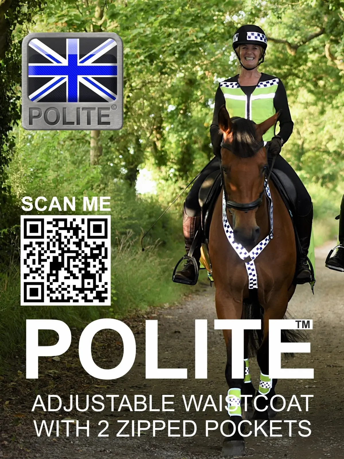 Equisafety Polite Horse Waistcoat - Please Slow Down 4