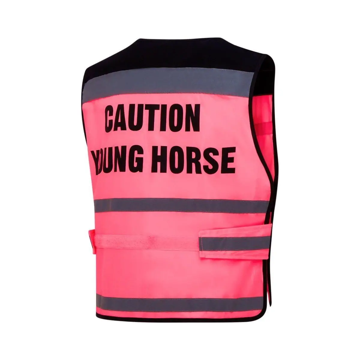 Equisafety Reflective Air Waistcoat Pink - Caution Young Horse 1