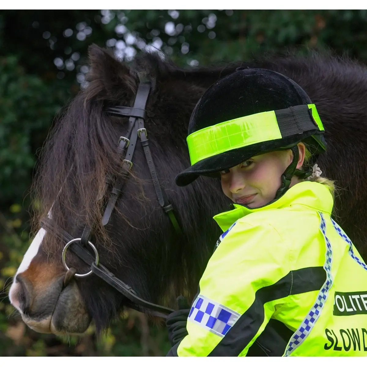 Equisafety Reflective Hi Viz Riding Hat Band - Yellow 1