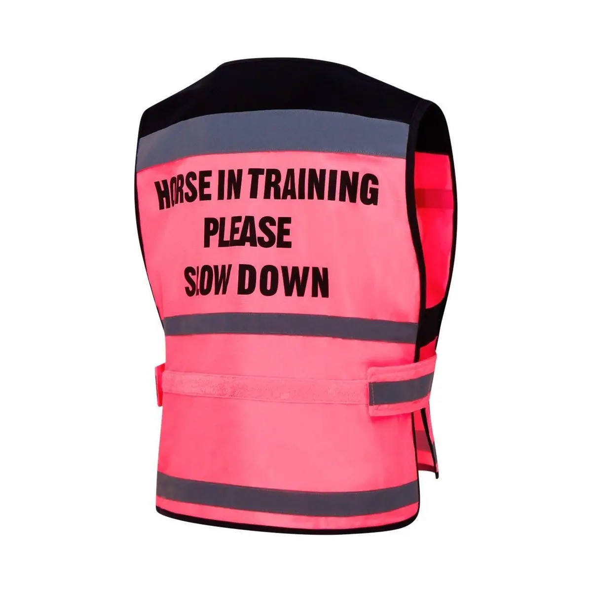 Equisafety Waistcoat Horse In Training Please Slow Down Pink 1