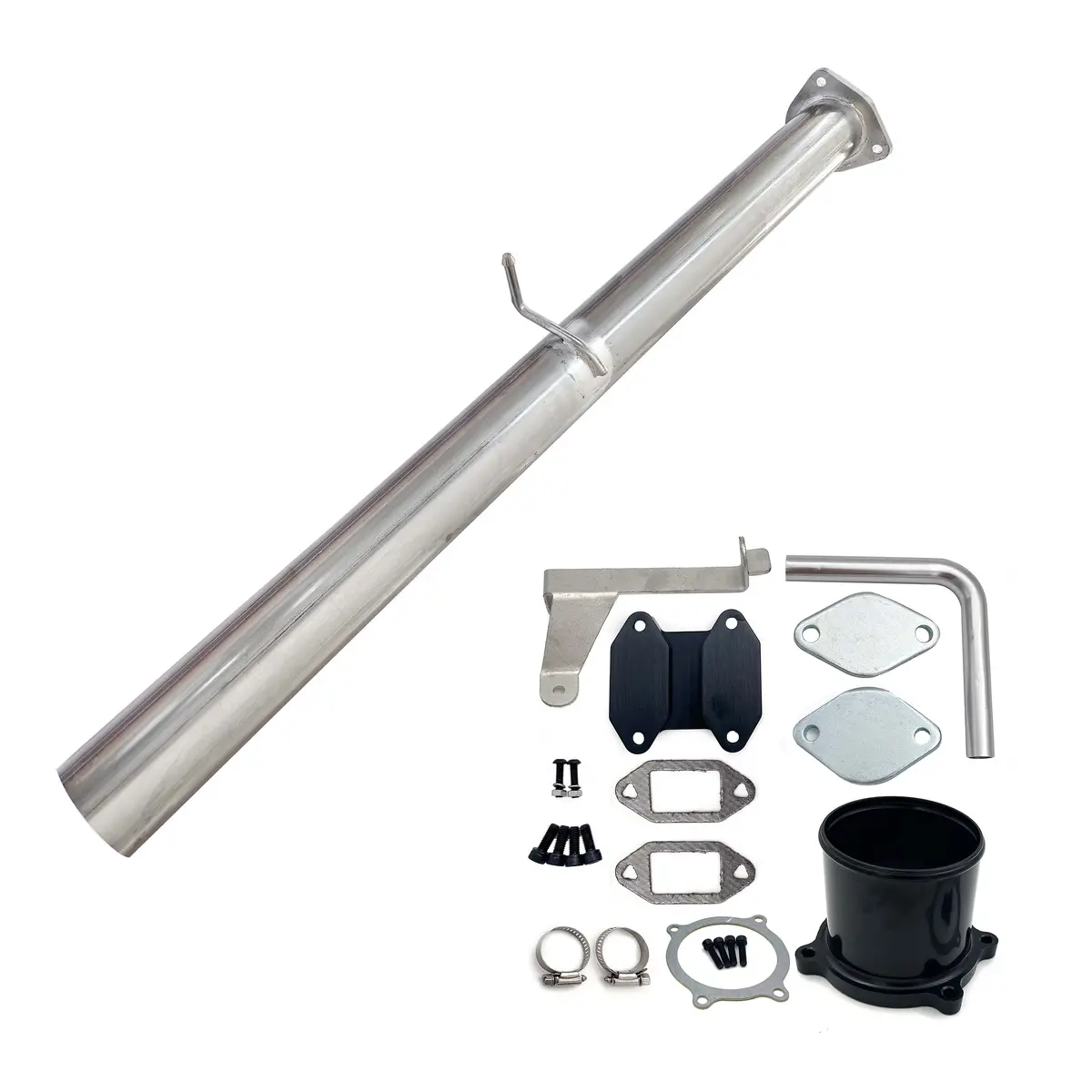 Seguler 4" Exhaust Dpf Race Pipe & Diesel Egr Delete Kit For 2007-2009 6.7L Dodge Ram Cummins 1