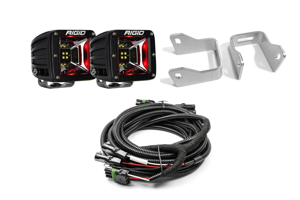 Spv Parts 2017-2020 Ford F-150 Raptor Red Rigid Scene Reverse Light Kit Backup Led Kit (682053 Rgbw Set To Red)) 1