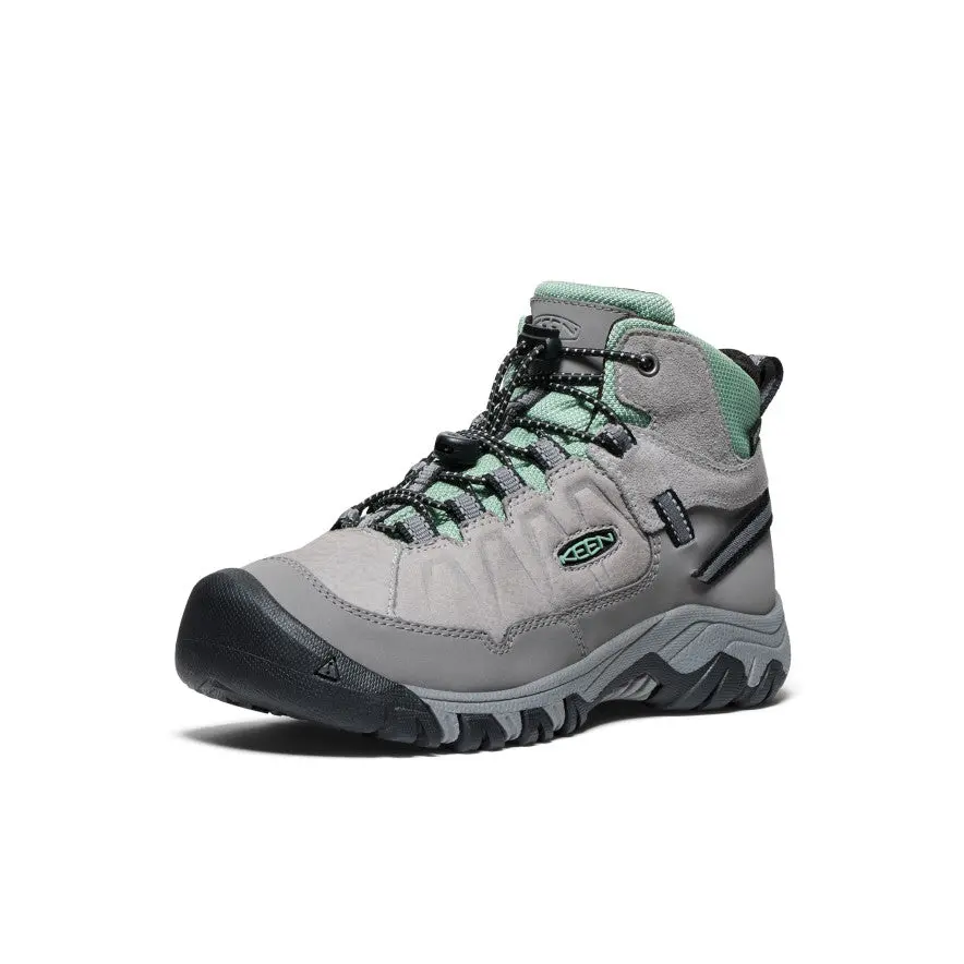 Big Kids' Targhee Iv Waterproof Hiking Boot | Alloy/Granite Green 3