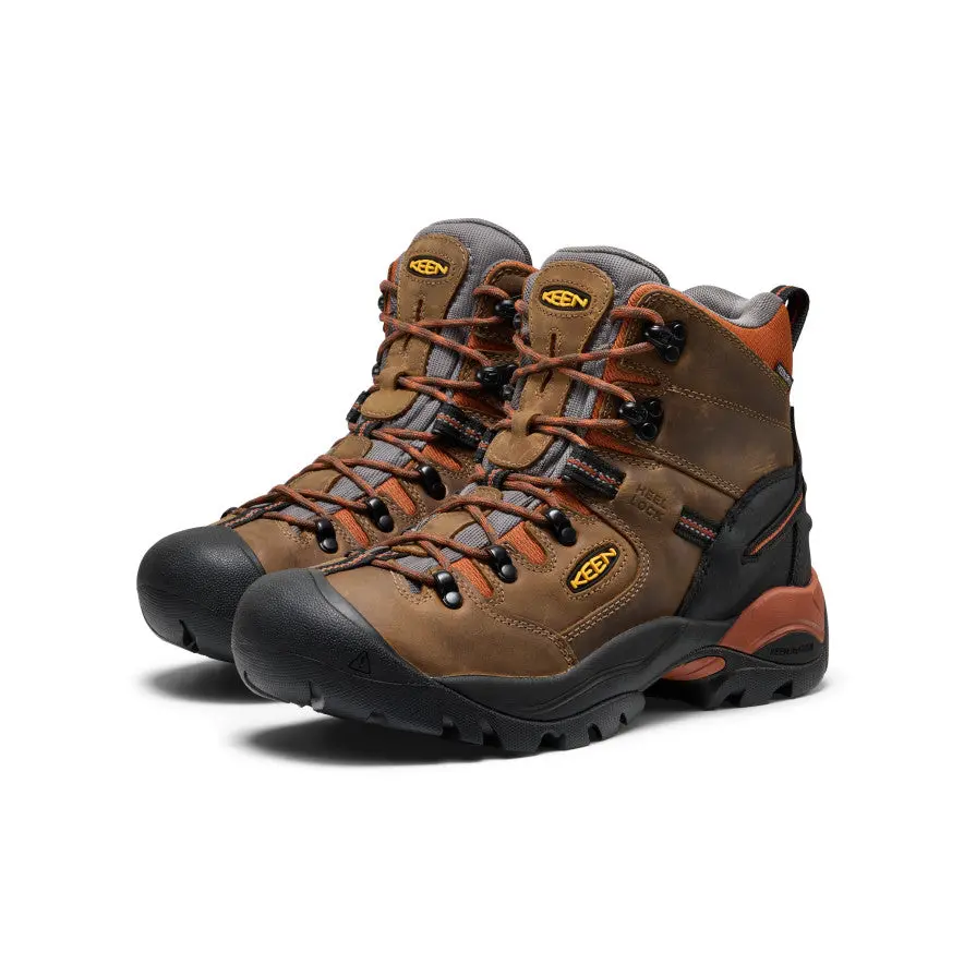 Men's Pittsburgh Energy 6" Waterproof Boot (Soft Toe) | Cascade Brown/Black 2