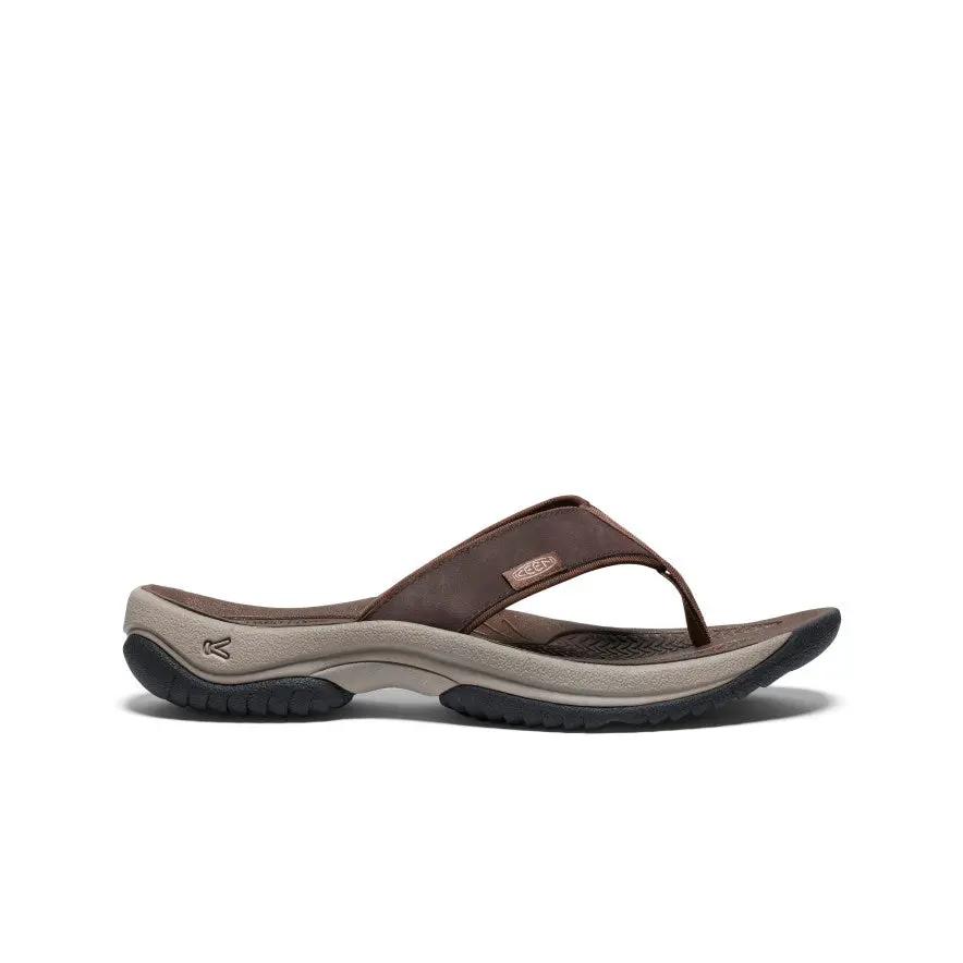 Men's Kona Leather Flip-Flop  |  Java/Dark Earth 1