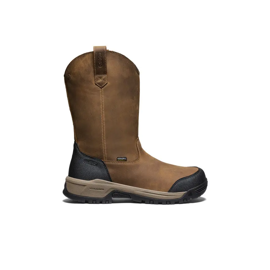 Men's Evanston Pull-On Waterproof Boot (Soft Toe)  |  Bison/Black 1