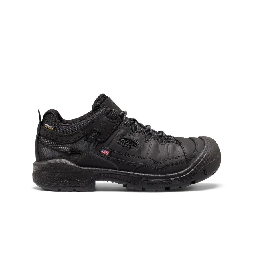 Men's Targhee Iv Waterproof Work Shoe (Soft Toe)  |  Black/Black 1