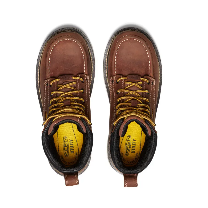 Men's Cincinnati 6" Waterproof 90° Heel Boot (Carbon Toe) | Tuscan Red/Sandshell 4