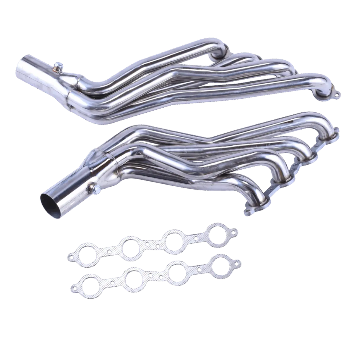 Exhaust Manifold Header For Chevy Gmc 2007-2014 4.8L 5.3L 6.0L Long Tube Stainless Steel W/ Gaskets 1