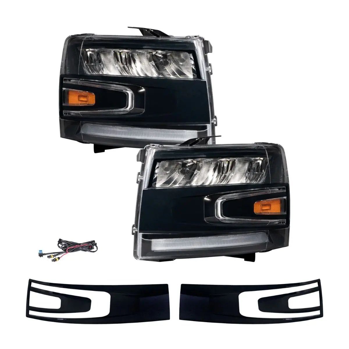2007-2013 Chevrolet Silverado Led Reflector Headlights Pair Form Lighting - Fl0004 1