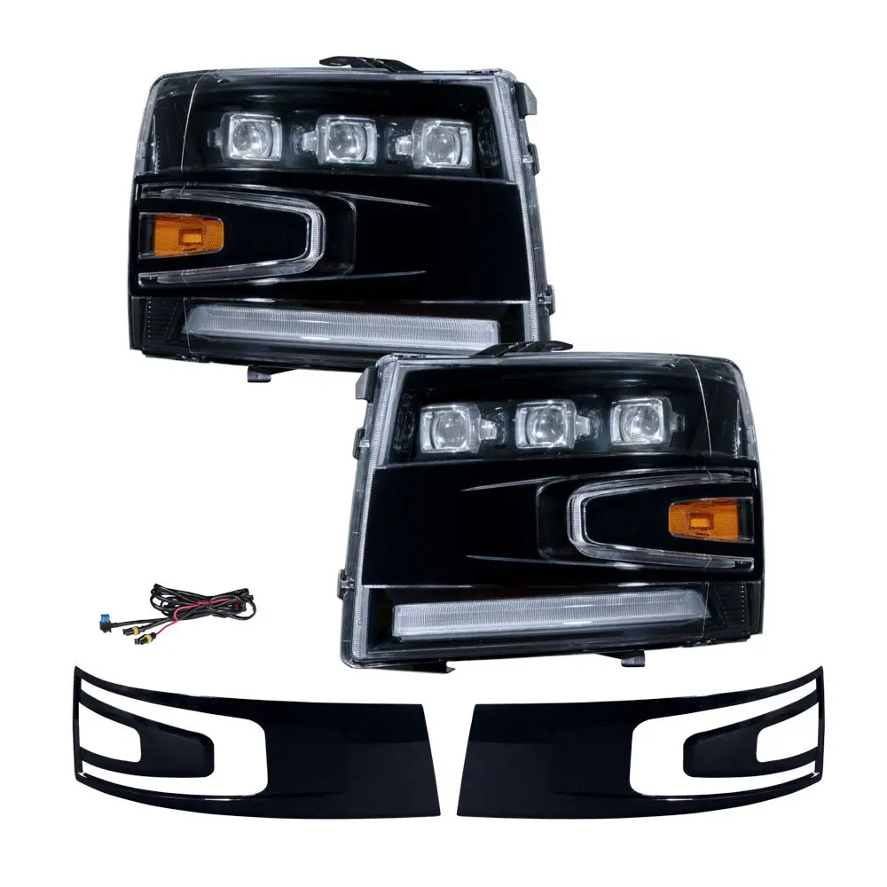 2007-2013 Chevrolet Silverado Led Projector Headlights Pair Form Lighting - Fl0005 1