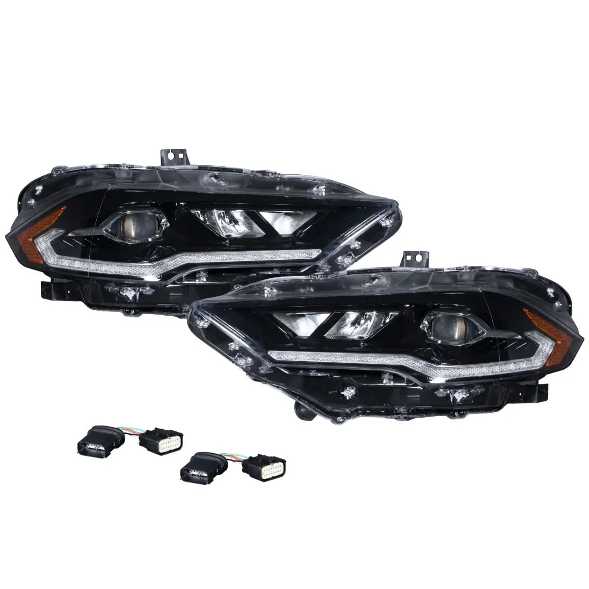 2018-2023 Ford Mustang Led Headlights Pair Form Lighting - Fl0009 1