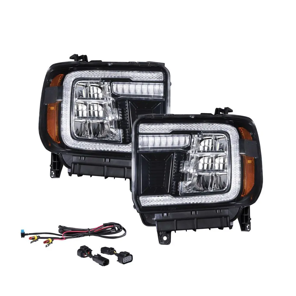 14-18 Gmc Sierra 1500 And 15-19 Gmc Sierra 2500/3500 Led Reflector Headlights Pair Form Lighting - Fl0011 1