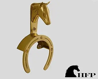 Brass Horsehead Bridle Bracket 1