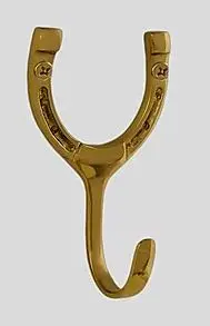 Brass Horseshoe Hook - Single 1