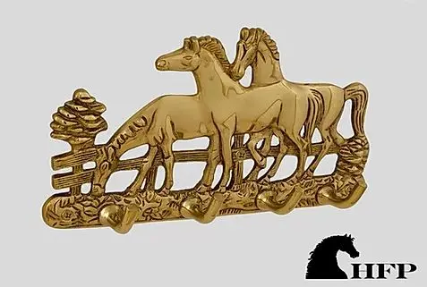 Brass Horse Family Key Rack 1