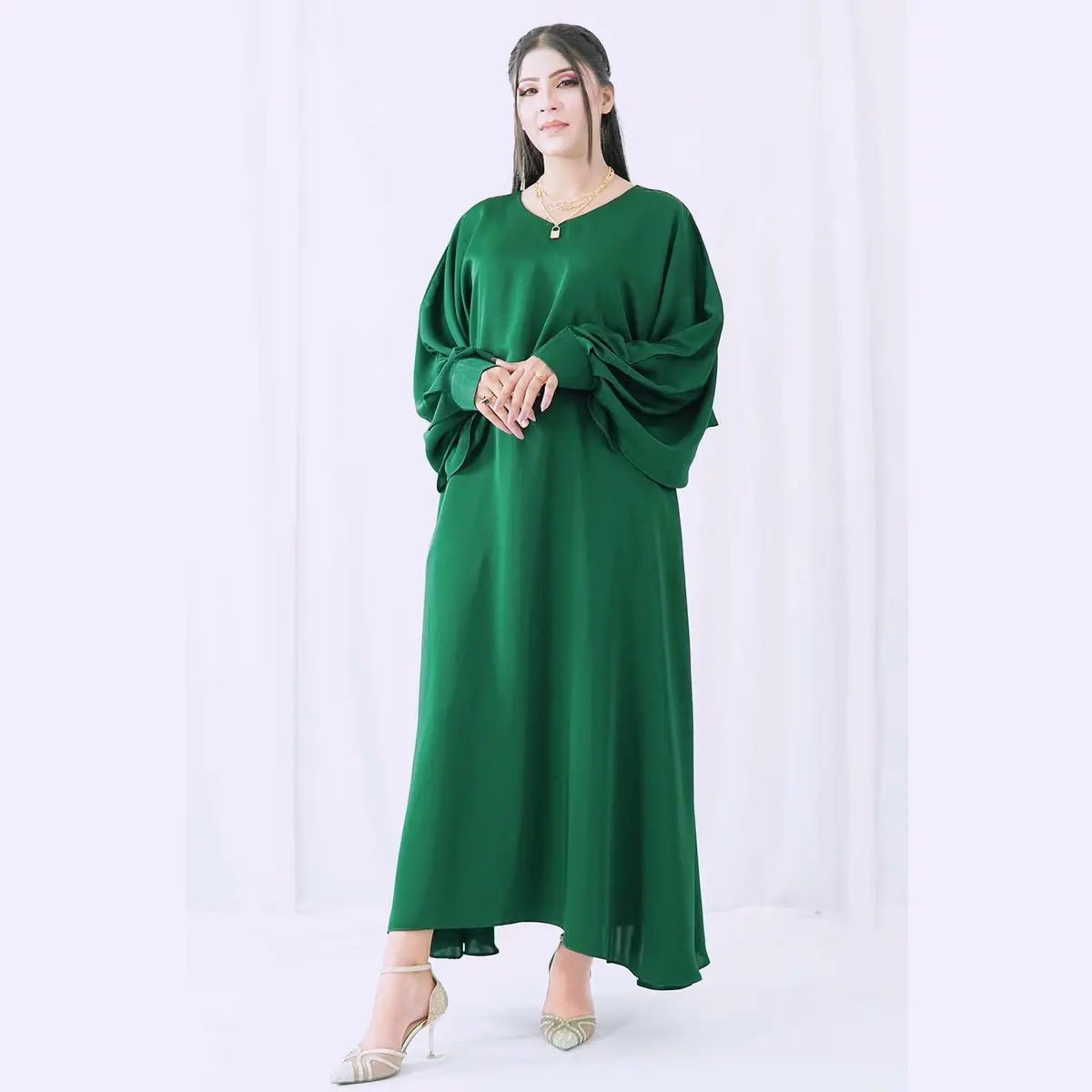 Wavy Maxi Dress (Emerald Green) 1
