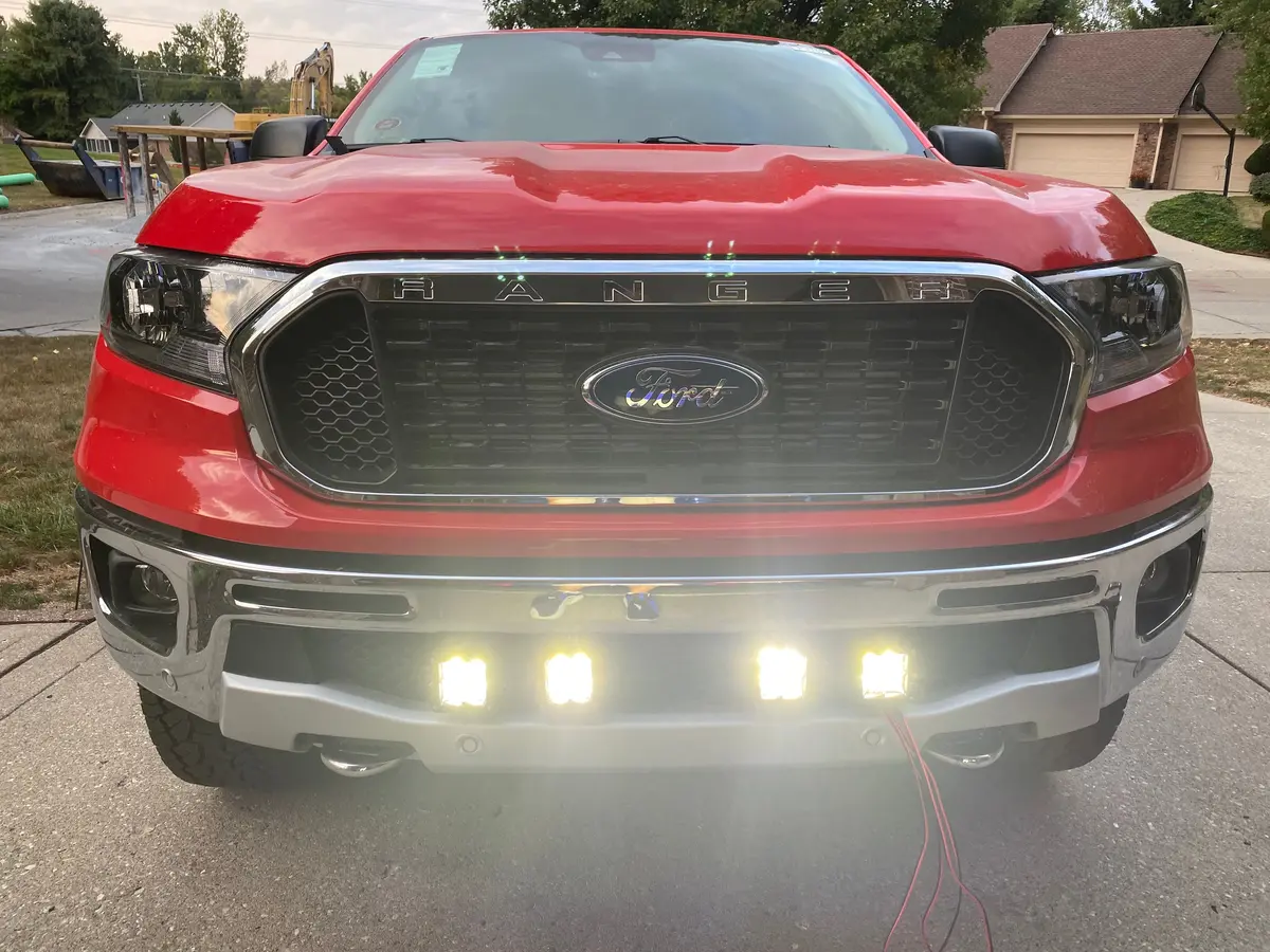 2019-2022 Ford Ranger Lower Bumper Grille Light Kit Rigid Pro D-Series 4