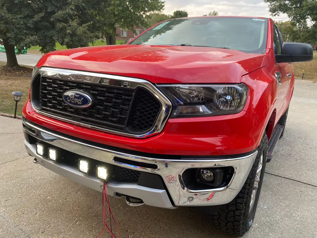 2019-2022 Ford Ranger Lower Bumper Grille Light Kit Rigid Pro D-Series 3