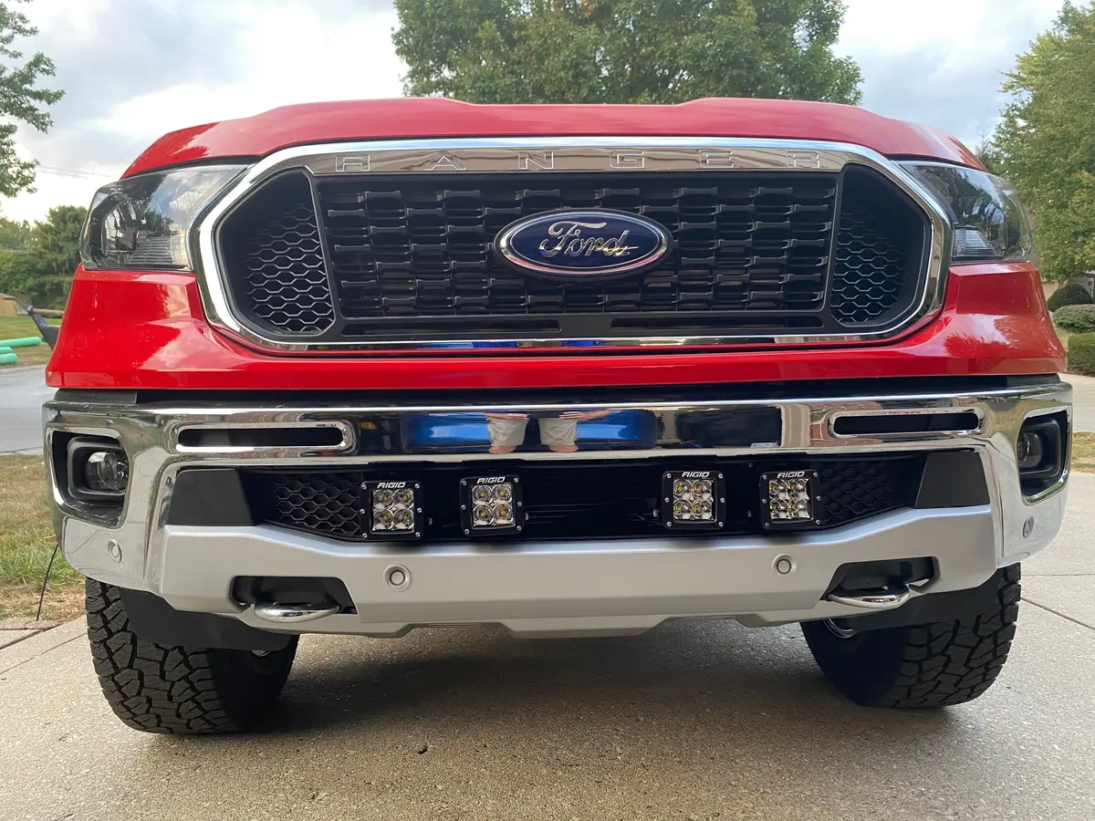 2019-2022 Ford Ranger Lower Bumper Grille Light Kit Rigid Pro D-Series 1