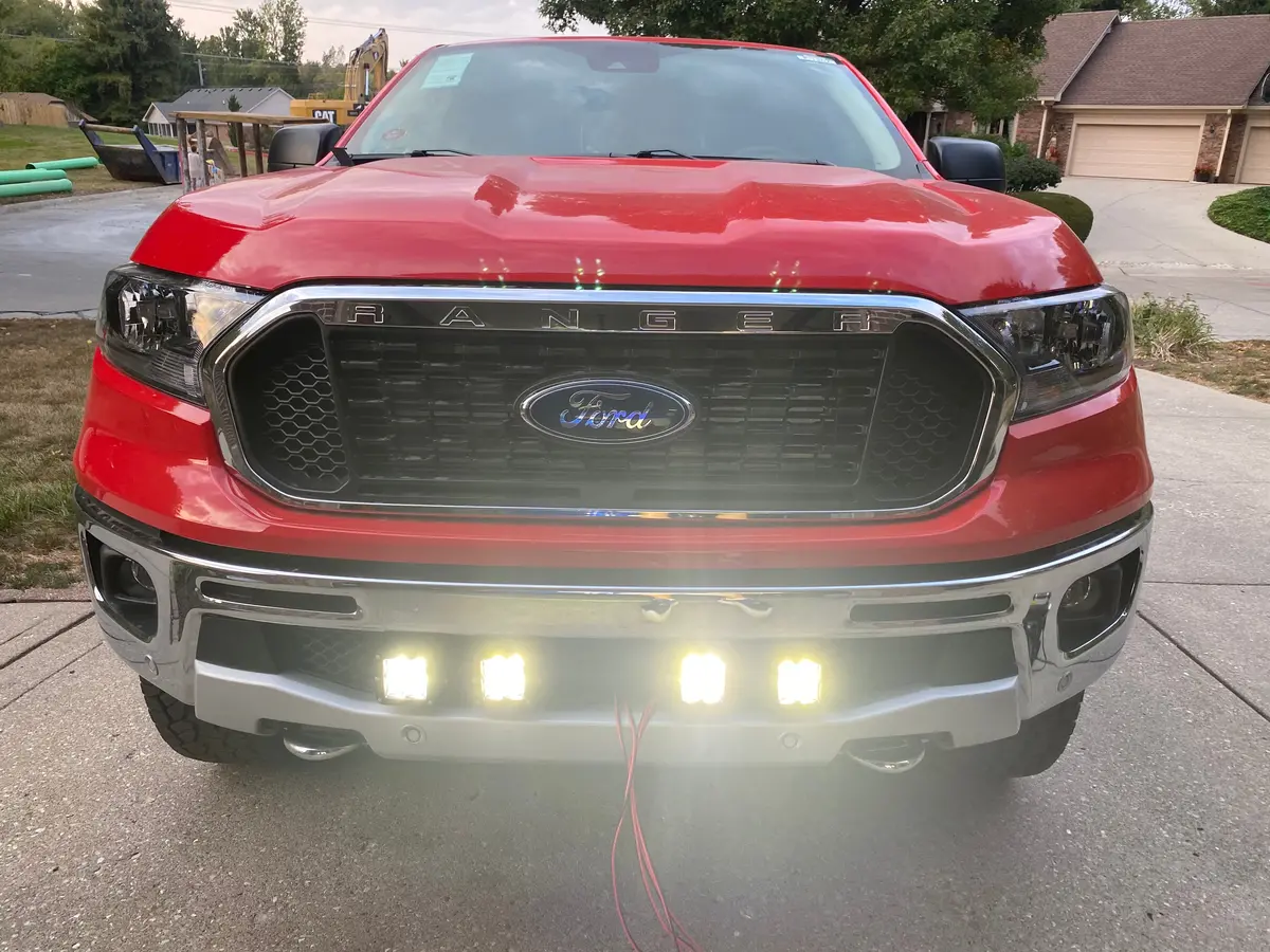 2019-2022 Ford Ranger Lower Bumper Grille Light Kit Rigid Pro D-Series 6