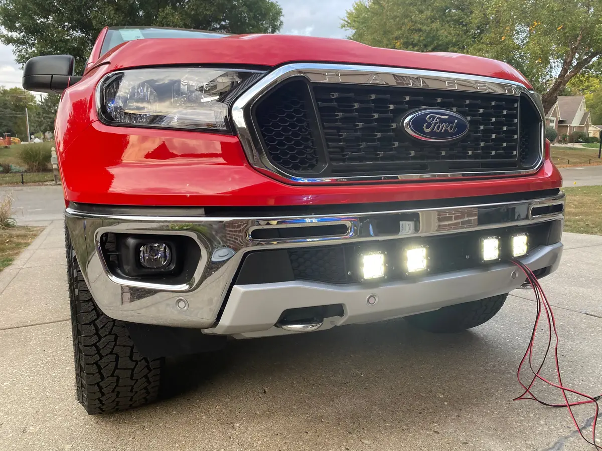2019-2022 Ford Ranger Lower Bumper Grille Light Kit Rigid Pro D-Series 5