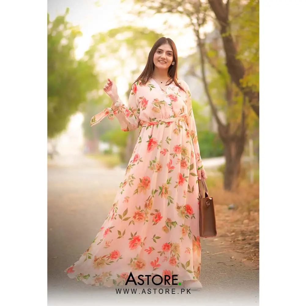 Peach Floral Maxi 1