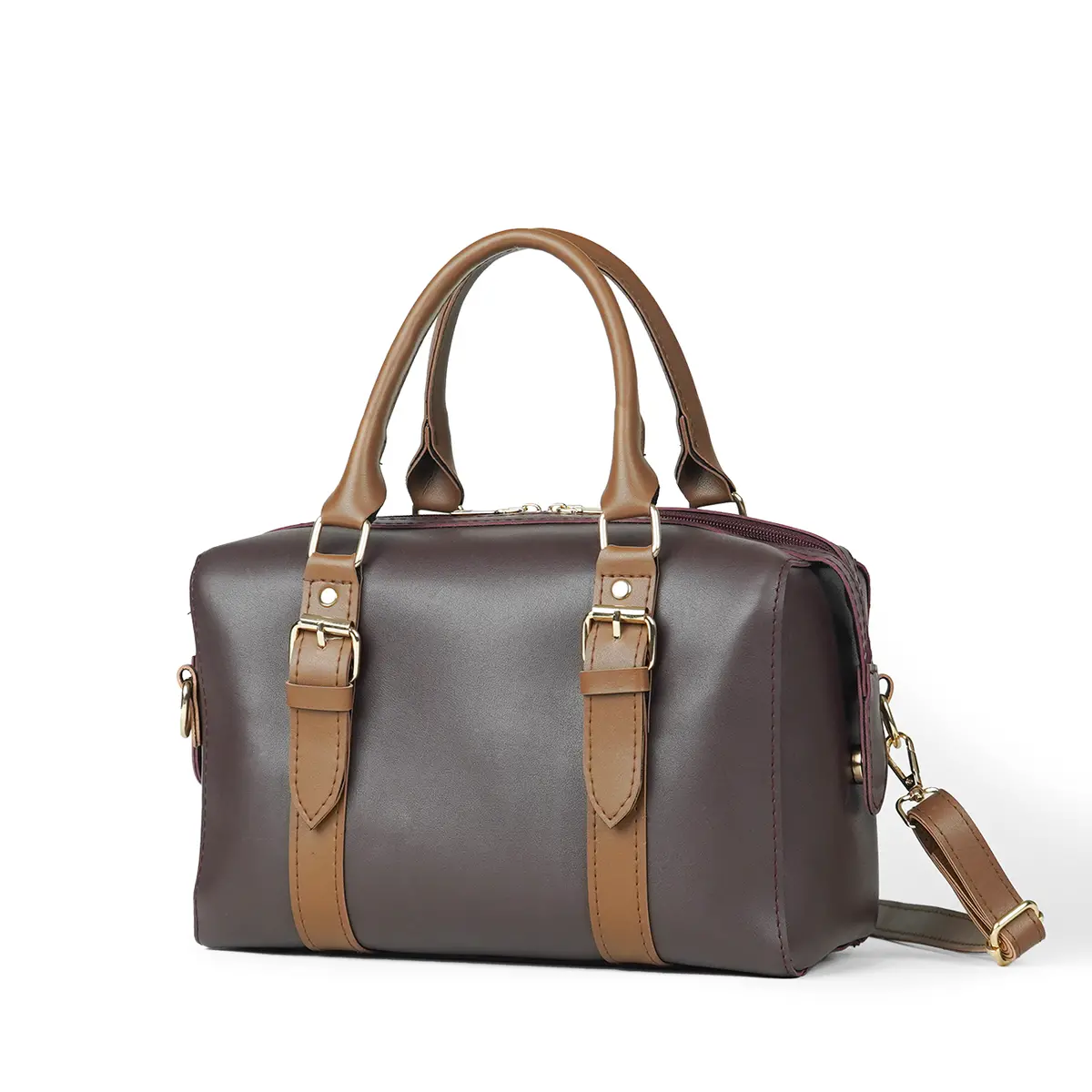 Fly Bag Maroon & Brown 1