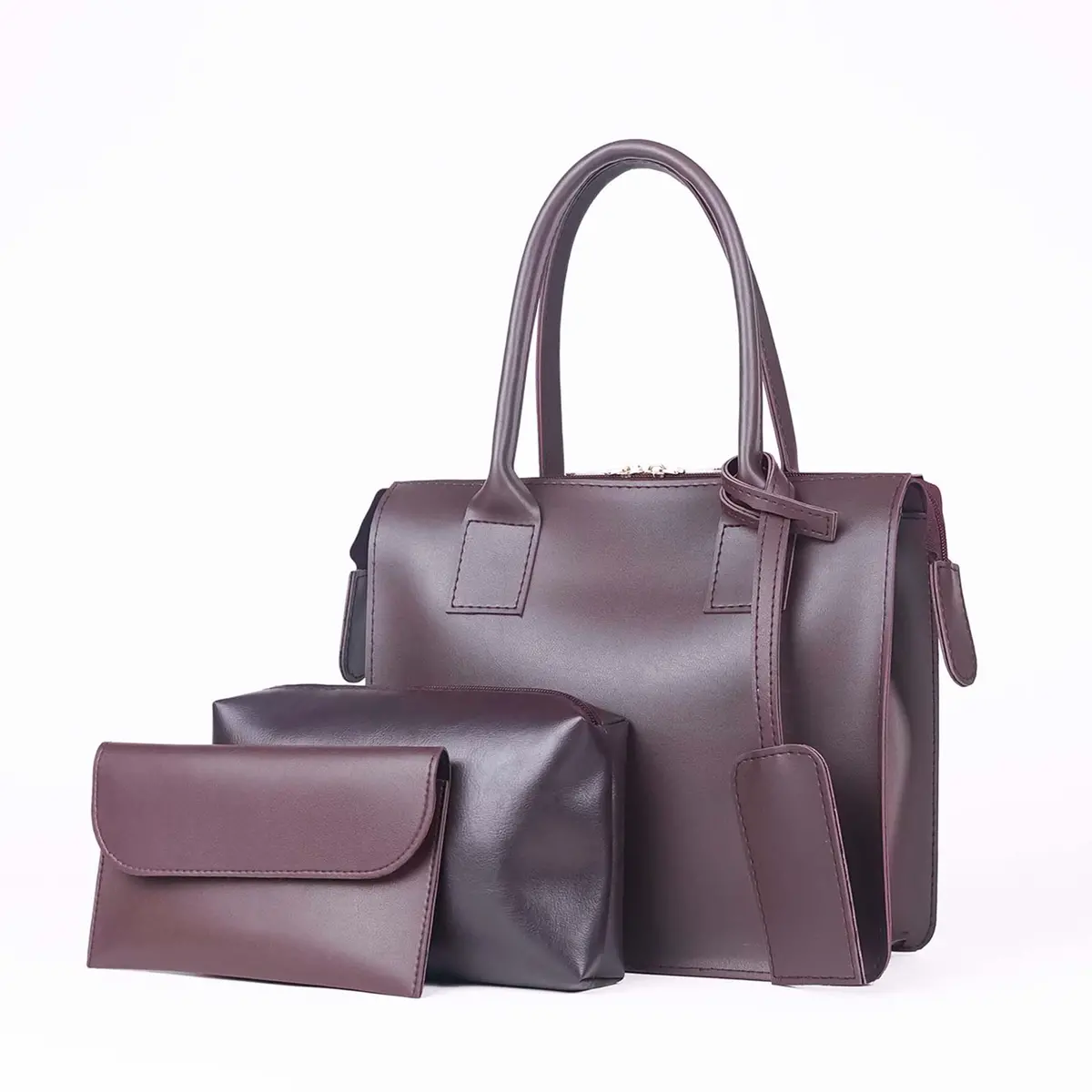 Clever Set Of 3 Bag Maroon 2