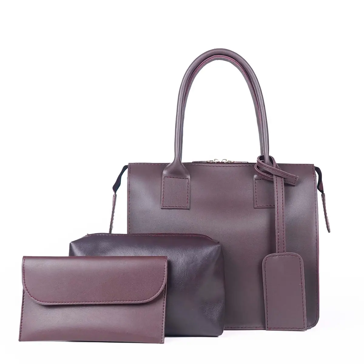 Clever Set Of 3 Bag Maroon 1