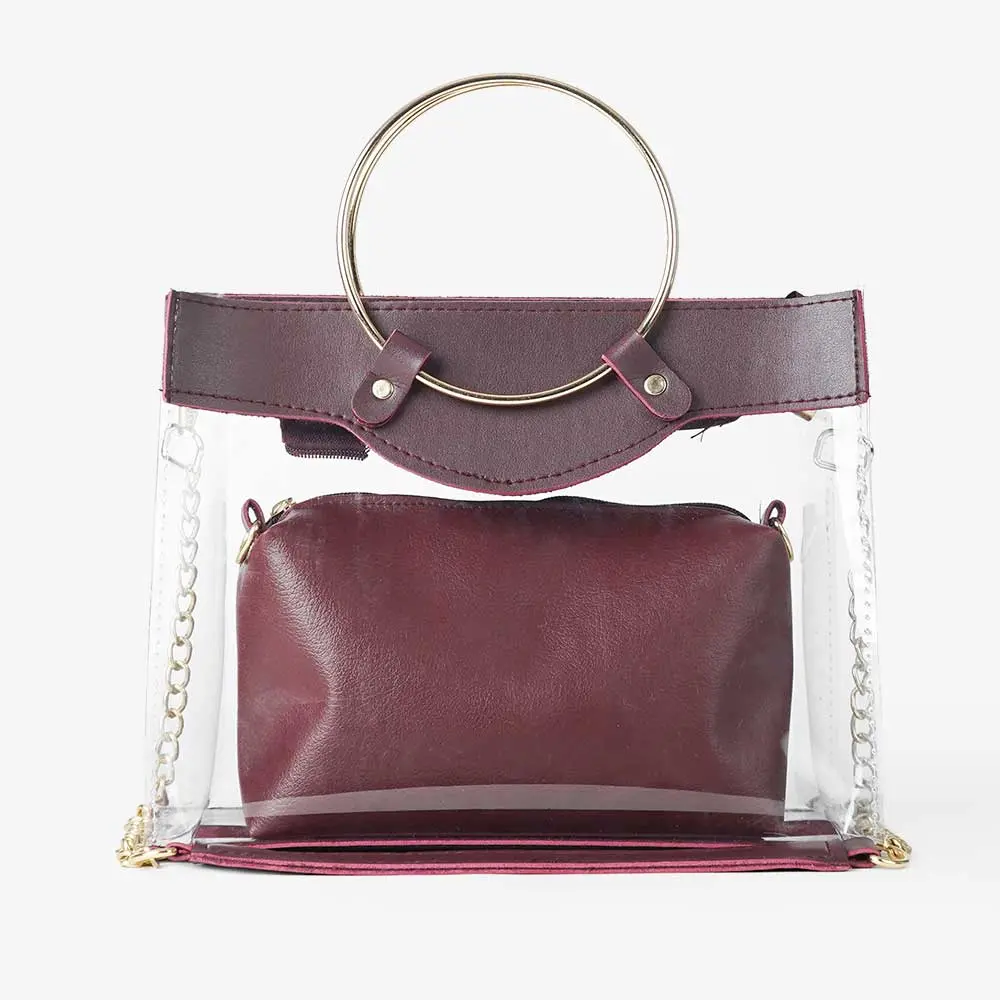 Acrylic Bag Maroon 1