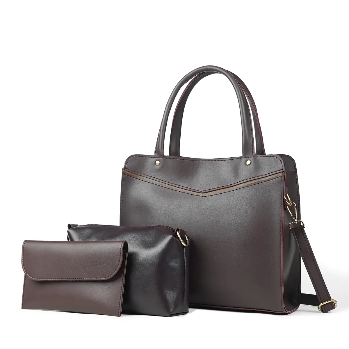 Smart Set Of 3 Bag Maroon 1