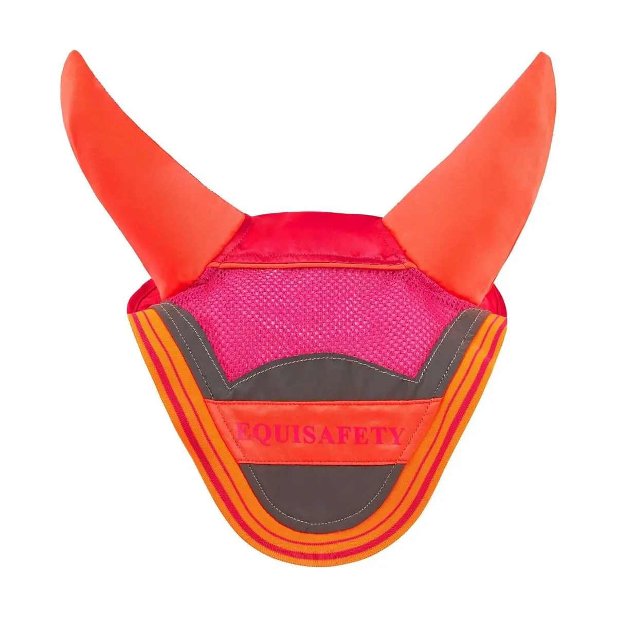 Equisafety Multi Coloured Acoustic Horse Ears - Pink/Orange 1