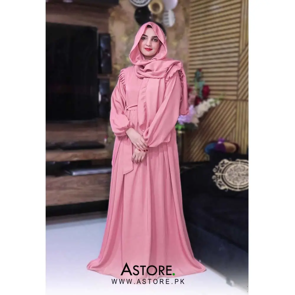 Shrug Frill Abaya (Pink) 1