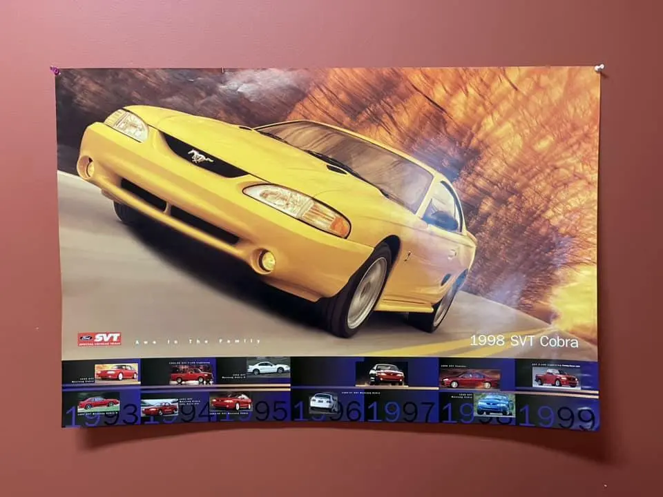 1998 Cobra Svt History Poster 1
