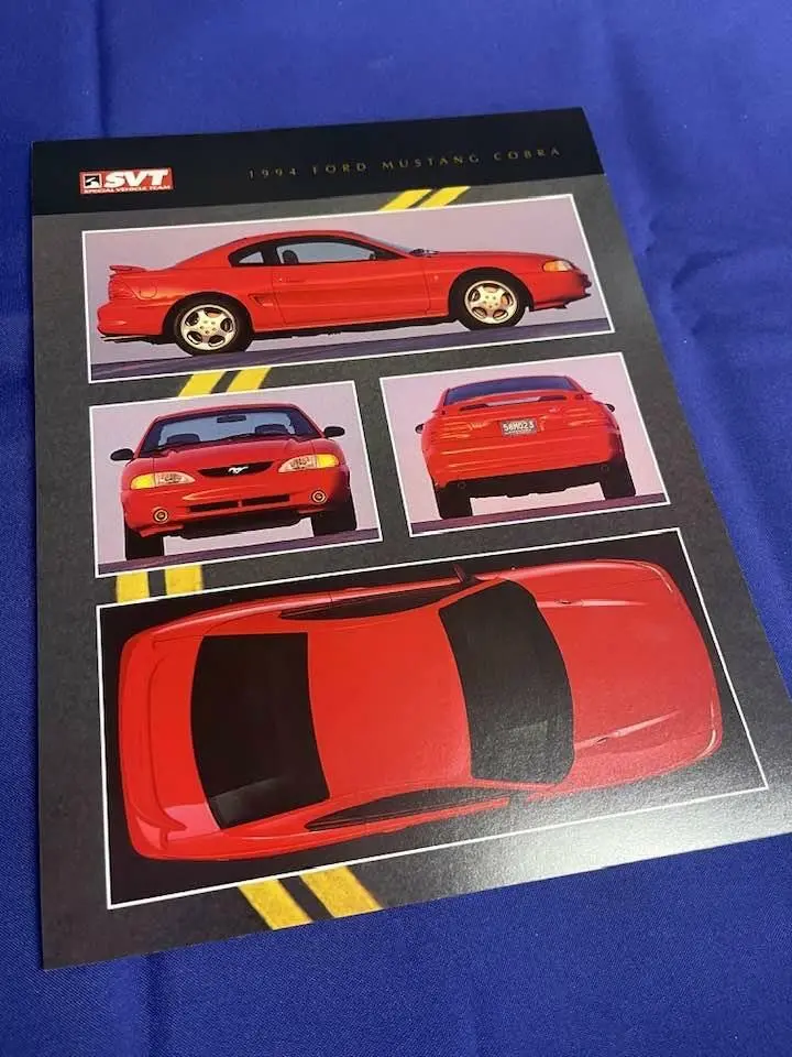 1994 Svt Cobra Dealer Card 1