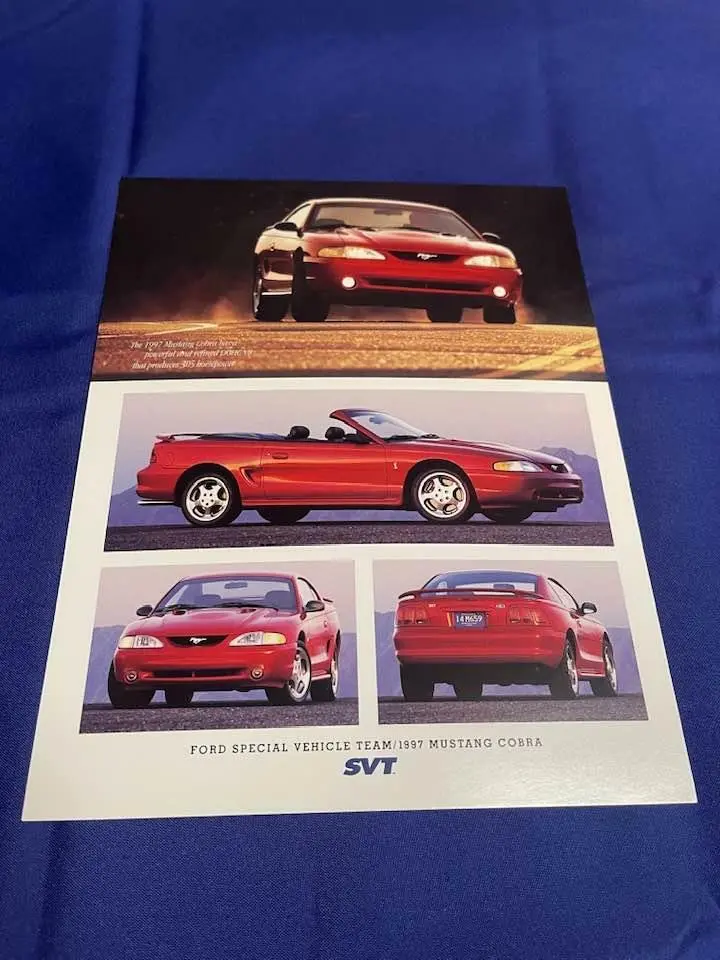 1997 Svt Cobra Dealer Card 1