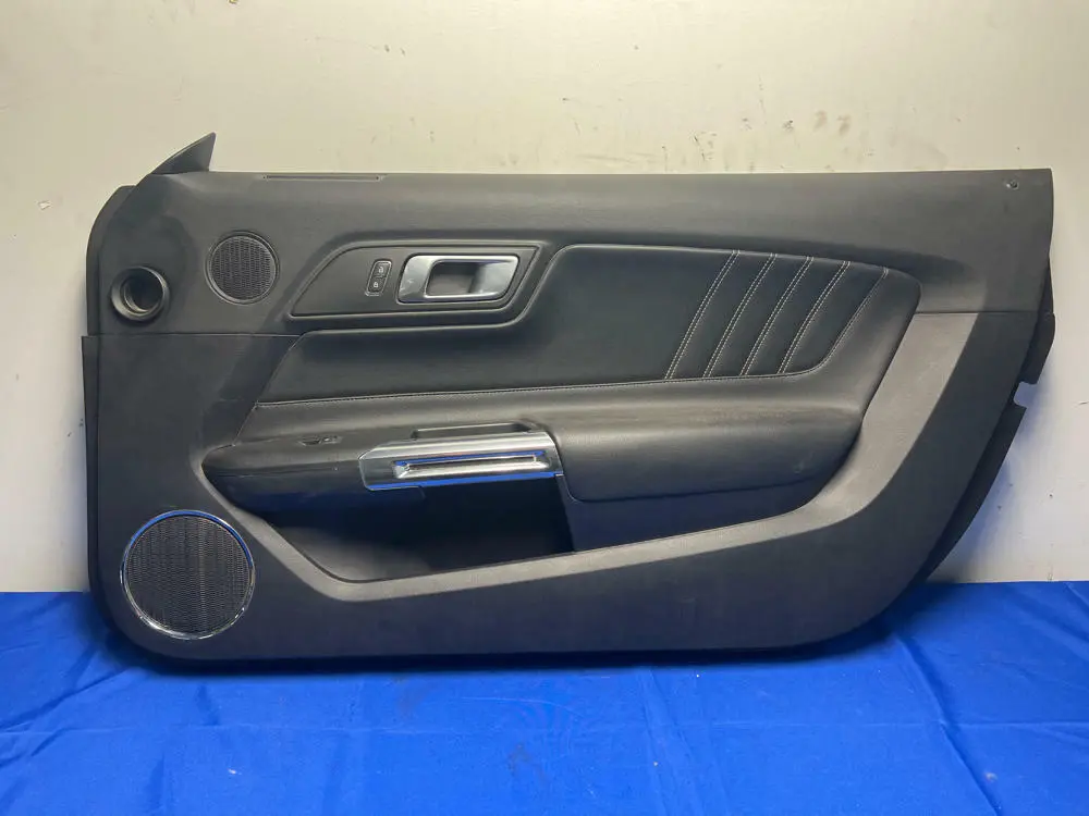 2015-23 Ford Mustang Black Leather Passenger Door Panel 154 1