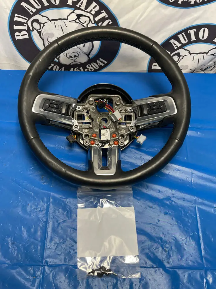 2015-23 Ford Mustang Gt Steering Wheel W/ Shift Paddles Leather 190 1