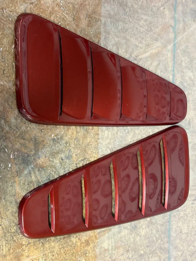 2011-14 Ford Mustang Quarter Window Covers (Rr-Ruby Red) 231 1
