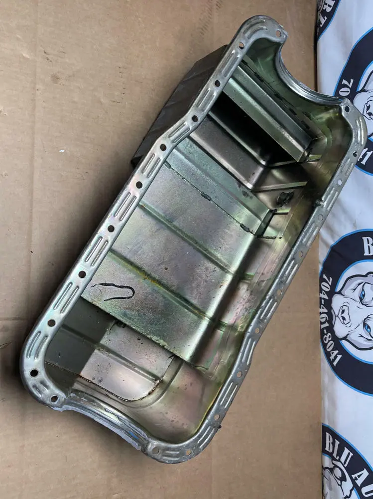 1987-93 Ford Mustang Lx Aftermarket Zinc Oil Pan W/ Baffling 209 2