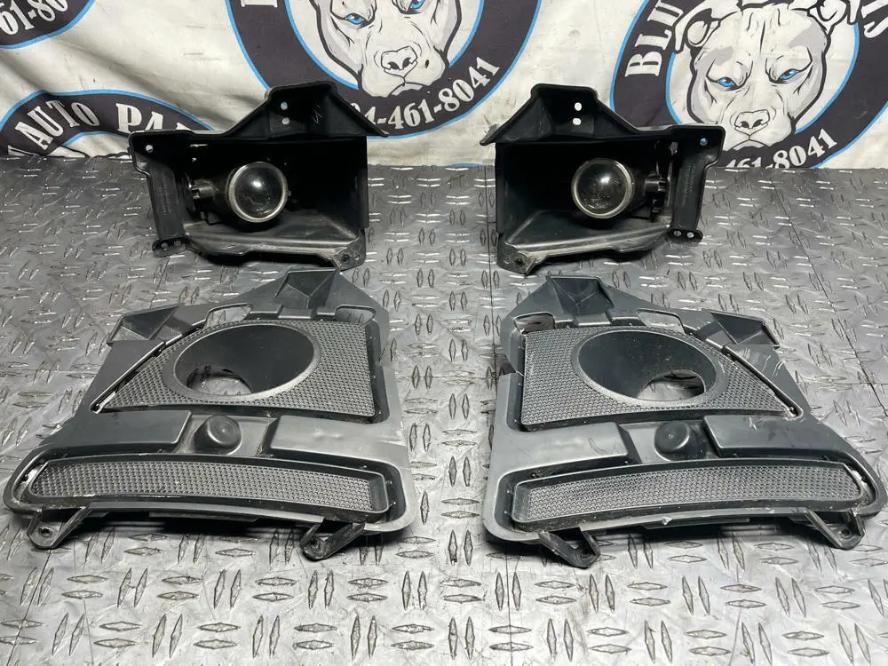 2013-14 Ford Mustang Gt Oem Lower Fog Light Pair W/ Bezels- For Front Bumper 281 1