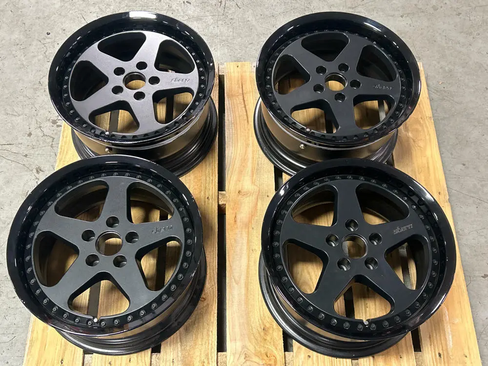 Stern Face Ii Three Piece Wheels- 17X9.5, Powdercoated Black 1