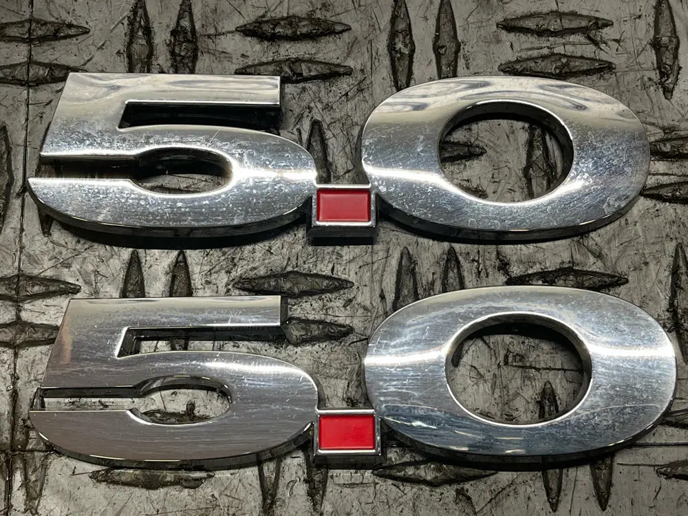 2015-23 Ford Mustang Gt 5.0 Fender Badge Pair- Chrome 285 1