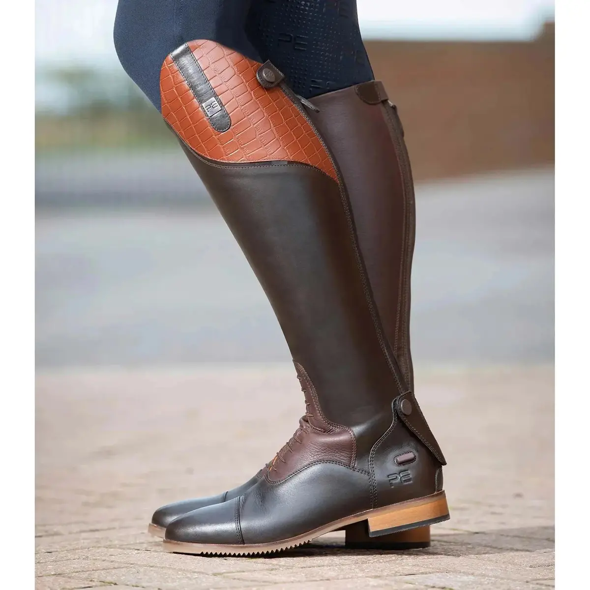 Passaggio Ladies Leather Field Tall Riding Boot-Brown - Delivery Late August 1