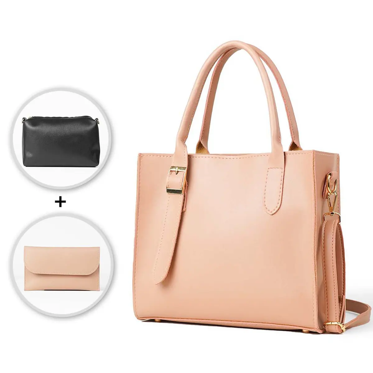 Posh Set Of 3 Bag Peach 1