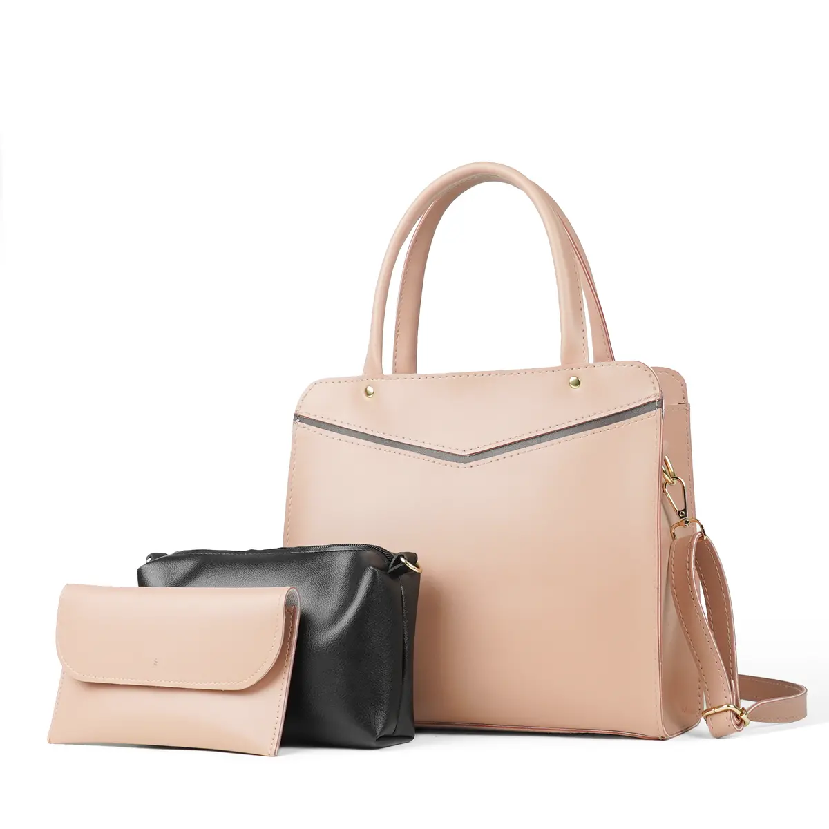 Smart Set Of 3 Bag Peach 1