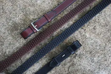 Kl Red Barn 3/4" Pebble Grip Rubber Reins 1