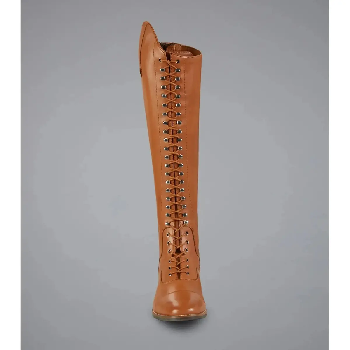 Premeir Equine Maurizia Ladies Lace Front Tall Leather Riding Boot-Cognac - In Stock 8Th Of April 2